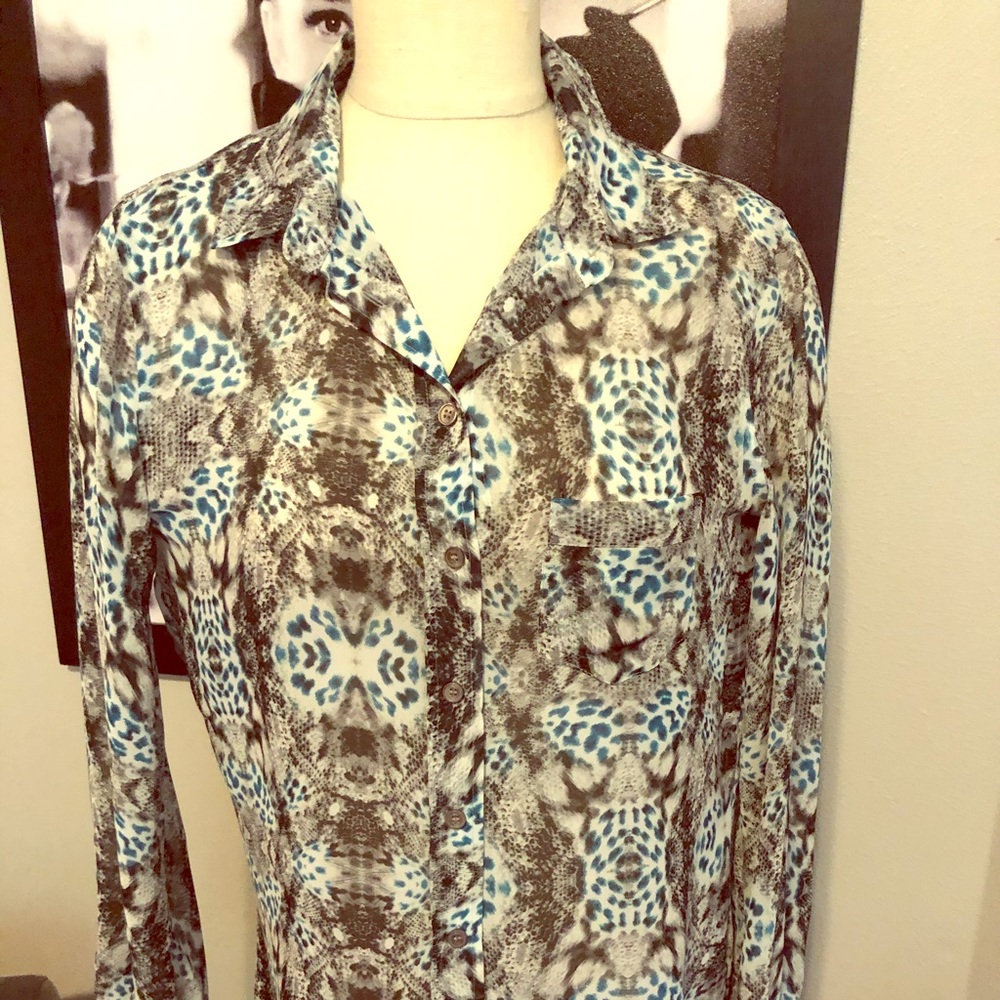 Vince Camuto snake skin blouse